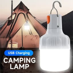 Outdoor LED Bulb USB Rechargeable Mobile Lamp Super Bright Portable Tent Market Hook Up Night Lights Camping Emergency Lights