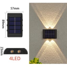 Solar LED Outdoor Light Solar Lighting Sensor Lamp Streetlights Exterior Garden Decoration Garland Waterproof Solar Wall Light