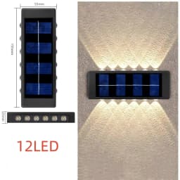 Solar LED Outdoor Light Solar Lighting Sensor Lamp Streetlights Exterior Garden Decoration Garland Waterproof Solar Wall Light