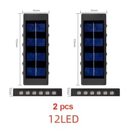 Solar LED Outdoor Light Solar Lighting Sensor Lamp Streetlights Exterior Garden Decoration Garland Waterproof Solar Wall Light