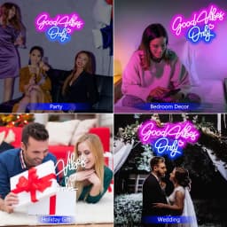 Good Vibes Only Neon Sign for Wall Decor LED Light for Bedroom Powered by USB with Dimmable Switch, Neon Light Sign for Bedroom