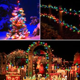 Fast Charge Solar String Fairy Lights 10M-100M LED Waterproof Outdoor Garland Large Solar Panel Lamp Christmas For Garden Decor
