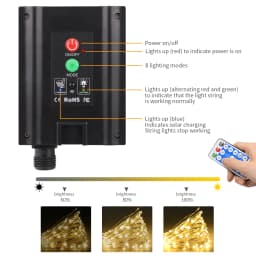 Fast Charge Solar String Fairy Lights 10M-100M LED Waterproof Outdoor Garland Large Solar Panel Lamp Christmas For Garden Decor