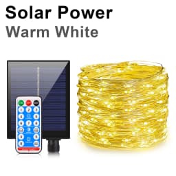 Fast Charge Solar String Fairy Lights 10M-100M LED Waterproof Outdoor Garland Large Solar Panel Lamp Christmas For Garden Decor