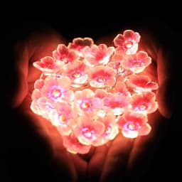 2m Cherry Blossom Flower Garland Lamp Battery Operated LED String Fairy Lights Crystal Flowers Indoor Wedding Christmas Decors