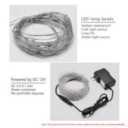 IP65 LED Copper Wire Fairy Lights DC 12V Powered Flexible String 5M 50Lamp 10M 100Lamps for Indoor Outdoor Party Festival Decor