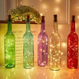 LED Solar String Garland Lights Outdoor Waterproof Copper Wire Bottle Stopper Shaped 1M Fairy Light Decor For Wedding Christmas