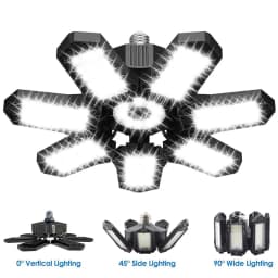Deformable LED Bulb Garage Light with 3/5/8 Adjustable Panel LED Shop Night Lamp for Workshop Warehouse E26/E27 Ceiling Lighting