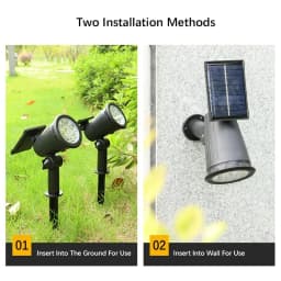 9 LED Solar Spot Light Outdoor Waterproof Spotlights Solar Garden Lights Landscape Lighting Decoration Pathway Lawn Lamp
