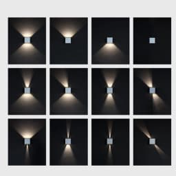 Outdoor Waterproof Wall Lamp Modern Square Aluminum Black White Gray Wall Lighting Porch Courtyard Lamp Exterior Wall Fixture