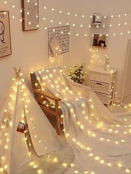 Battery Operated Star String Lights LED Fairy Light Christmas Party Wedding Home Outdoor Patio Decoration Twinkle Lamps