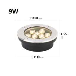 Thin IP67 Waterproof LED Light Garden Underground 3W 5W 9W Outdoor Buried Garden Path Spot Recessed Lighting 220V DC12V24V