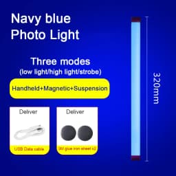 LED Video Light Wand Handheld Hanging Fill Light Photography Lamp Rechargeable Bedside Lamp Light Stick for Vlog Live Streaming