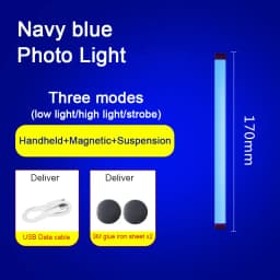 LED Video Light Wand Handheld Hanging Fill Light Photography Lamp Rechargeable Bedside Lamp Light Stick for Vlog Live Streaming