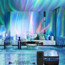 1pc Aurora Borealis Starry Sky Projector,Bedroom Night Light,USB-Powered,Multi-Color,Remote Control,For Gift,Home Decoration