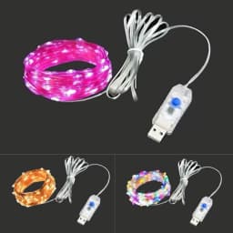 Led Copper Wire Fairy Lights USB Powered LED String Lights 8 ModeOutdoor Lamp Garland Luces for Christmas Party Wedding Decor