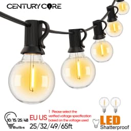 Shatterproof G40 String Light 220V 110V Led Outdoor Lights Garland E12 Waterproof Connectable Festoon Decoration Camping Light