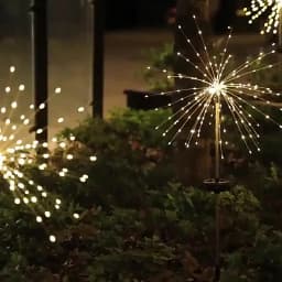 1 Pack Solar Firework Lawn Light Outdoor, IP65 Solar Garden Flower Fairy Lights For Patio Garden Christmas Lighting Decoration