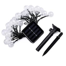 LED Solar Powered Crystal Ball Fairy String Lights Garden Party Outdoor Lamps