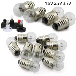 10pcs E10 1.5V 2.5V 3.8V 4.8V 6V 6.2V Little Bulb for Test Experiment Teaching Flashlight