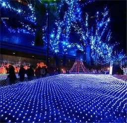 1.5MX1.5M 2x3M Garlands LED String Christmas Net Lights Fairy Xmas Party Outdoor Garden Wedding Decoration Home Curtain Decor