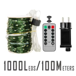 10-200m LED String Lights Waterproof Fairy Garland with Remote Outdoor Christmas Tree Street Garden Wedding Party Decor