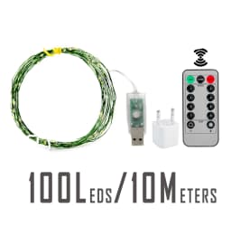 10-200m LED String Lights Waterproof Fairy Garland with Remote Outdoor Christmas Tree Street Garden Wedding Party Decor