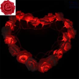 3m LED Rose String Lights for Valentine's Day Wedding Girl Heart Room Garden Decoration Night Light Christmas Fairy Lights Decor