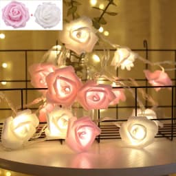 3m LED Rose String Lights for Valentine's Day Wedding Girl Heart Room Garden Decoration Night Light Christmas Fairy Lights Decor