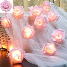 3m LED Rose String Lights for Valentine's Day Wedding Girl Heart Room Garden Decoration Night Light Christmas Fairy Lights Decor