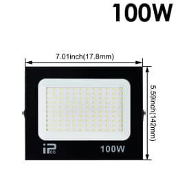 LED Flood Light Spotlight AC220V 100W 200W IP66 Waterproof LED Black Shell Garden Street Gate Wall Floodlights