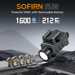 SOFIRN PL09 Tactical Flashlight SST40 LED Light 1600lm Rechargeable Lightweight High Lumen with Strobe Mode