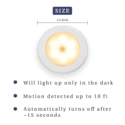 AAA Battery Power Infrade Motion Sensor Night Lights Light Control Automatic Sensor Switch ON OFF Night Light for Stair Cupboard