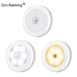 AAA Battery Power Infrade Motion Sensor Night Lights Light Control Automatic Sensor Switch ON OFF Night Light for Stair Cupboard