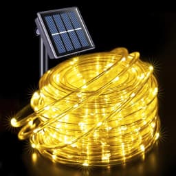 Solar Rope Lights Solar LED Light Path Deck Outdoor Garden Solar String Lights Waterproof Outdoor Lighting Strips 8 Light Modes