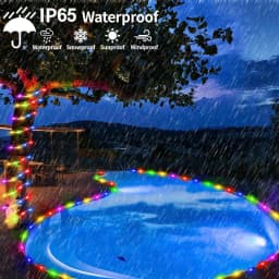 Solar Rope Lights Solar LED Light Path Deck Outdoor Garden Solar String Lights Waterproof Outdoor Lighting Strips 8 Light Modes
