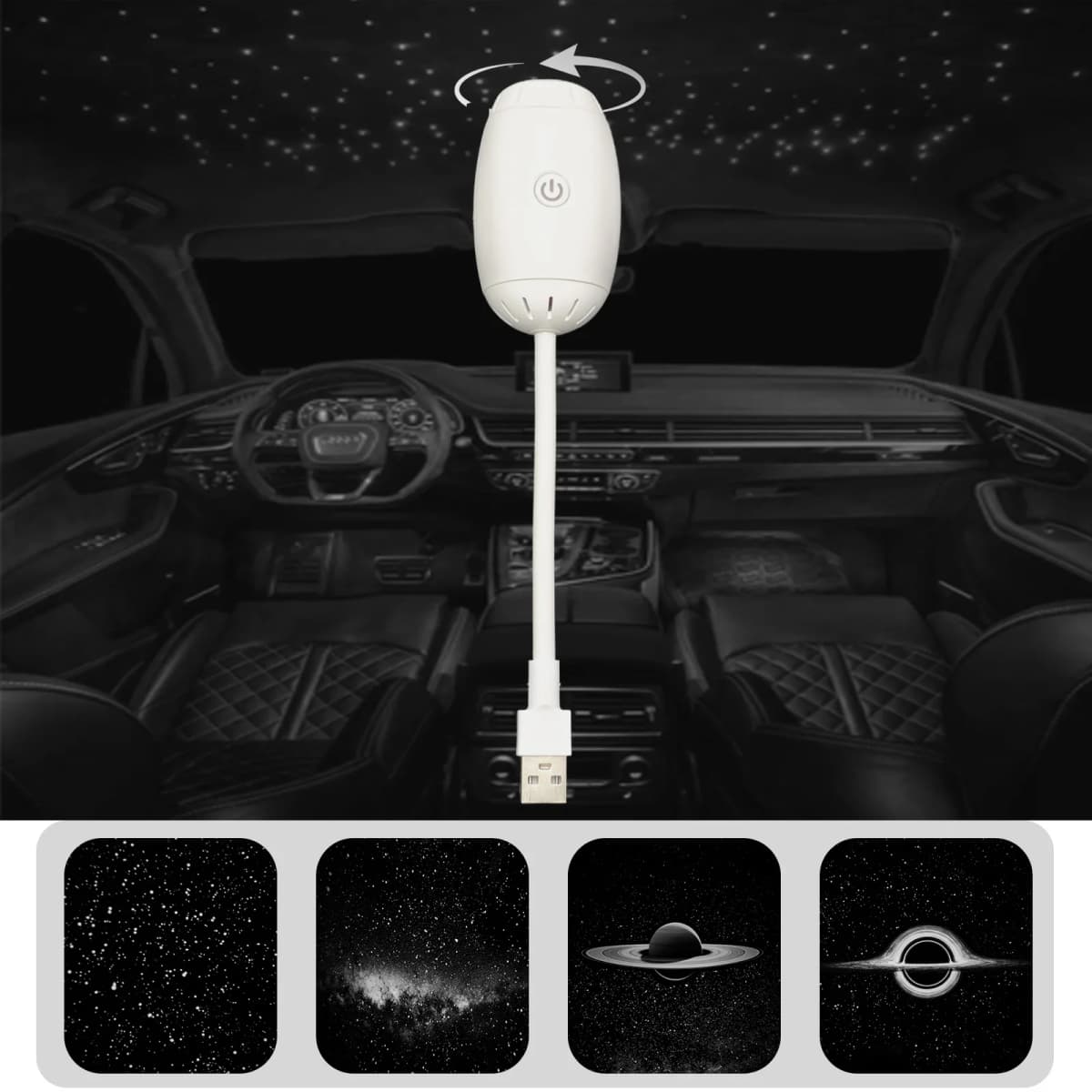 Mini USB Starry Sky Atmosphere Projector Light Wide-angle Display Ceiling Starry Sky for Game Room Lighting Room Decor Wall Gift