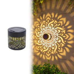Solar Mandala Fence Wall Lights Garden Decoration Party Courtyard Decoration Solar Garden Light Garden Patio Walkway Decor