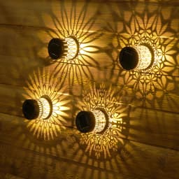 Solar Mandala Fence Wall Lights Garden Decoration Party Courtyard Decoration Solar Garden Light Garden Patio Walkway Decor