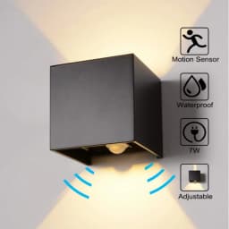 Motion Sensor Outdoor LED Wall Light LED Wall Sconce Square Waterproof IP65 Porch Garden Wall Lamp Exterior Lighting Fixture