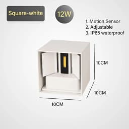 Motion Sensor Outdoor LED Wall Light LED Wall Sconce Square Waterproof IP65 Porch Garden Wall Lamp Exterior Lighting Fixture