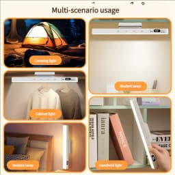 Touch Table Lamp Magnetic Desk Lamp Bulit-in Rechargeable Battery for Reading Cabinet Mirror Bedside Rechargeable Night Lights