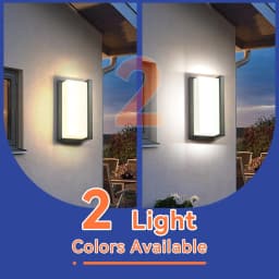 Modern Square Wall Light LED Flush Mount Black Home Decor Wall Sconce IP65 Waterproof for Balcony Living Room Bedroom 25W