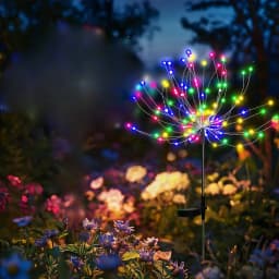 Solar Lights for Outdoor Garden LED Dandelion Lighting Stake Solar Firework Light for Lawn Decor Solar Garden Light