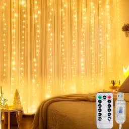 6x3M/3x3m Ramadan Decoration Curtain Garland on The Window USB Power Fairy Lights Festoon with Remote Garland Led Lights Decor