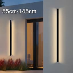 Nordic LED Lighting Wall Lamp IP65 Garden Aluminum Strip Wall Lamp Outdoor Waterproof Modern Strip 85-256v Outdoor Decoration