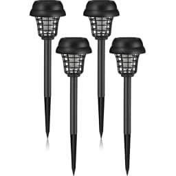 2/4PCS Solar Bug Zapper Waterproof Outdoor Mosquito Killer Lamp and Lighting Repellent Lamp for Indoor Outdoor Use Garden Patio