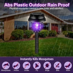 2/4PCS Solar Bug Zapper Waterproof Outdoor Mosquito Killer Lamp and Lighting Repellent Lamp for Indoor Outdoor Use Garden Patio