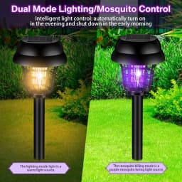 2/4PCS Solar Bug Zapper Waterproof Outdoor Mosquito Killer Lamp and Lighting Repellent Lamp for Indoor Outdoor Use Garden Patio