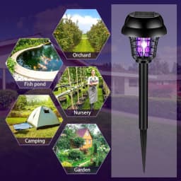 2/4PCS Solar Bug Zapper Waterproof Outdoor Mosquito Killer Lamp and Lighting Repellent Lamp for Indoor Outdoor Use Garden Patio
